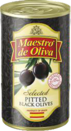 Маслини без кісточки "Maestro de Oliva" відбірні, 360г з/б